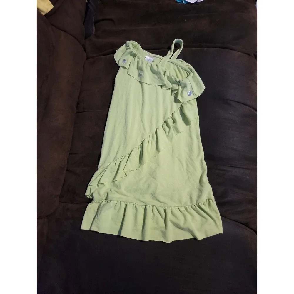 Gymboree palm beach paradise green dress with jewels size 5